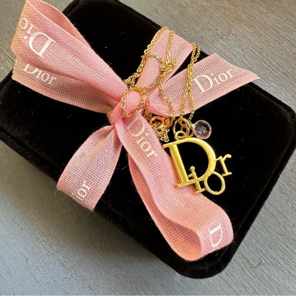 Dior Gold Tone Zipper Pull Charm. With 22k Plated Unbranded Chain